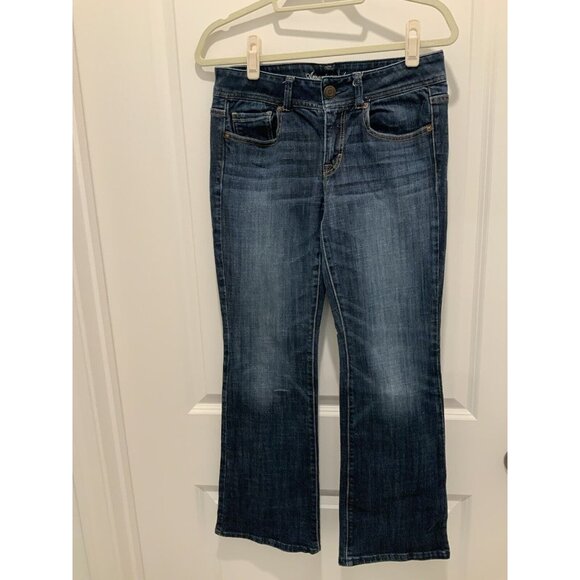 American Eagle Jean 8 Women Original Boot Stretch Darker Wash - Picture 1 of 9